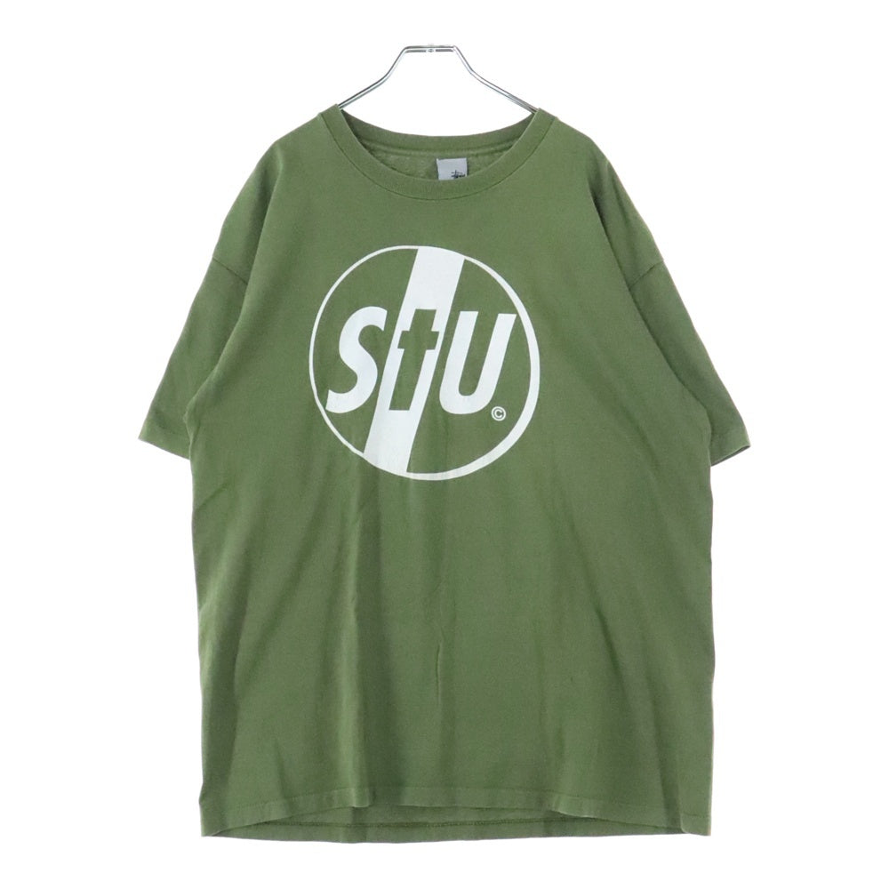STUSSY(ステューシー) VINTAGE PIL MOTIF FRONT LOGO TEE ヴィンテージ モチーフフロントロゴ カーキ