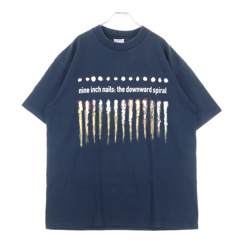 VINTAGE(ヴィンテージ) 90s NINE INCH NAILS THE DOWNWARD SPIRAL SHREDDER ナインインチネイルズ ダウンワードスパイラル シュレッダー 半袖Tシャツ ブラック