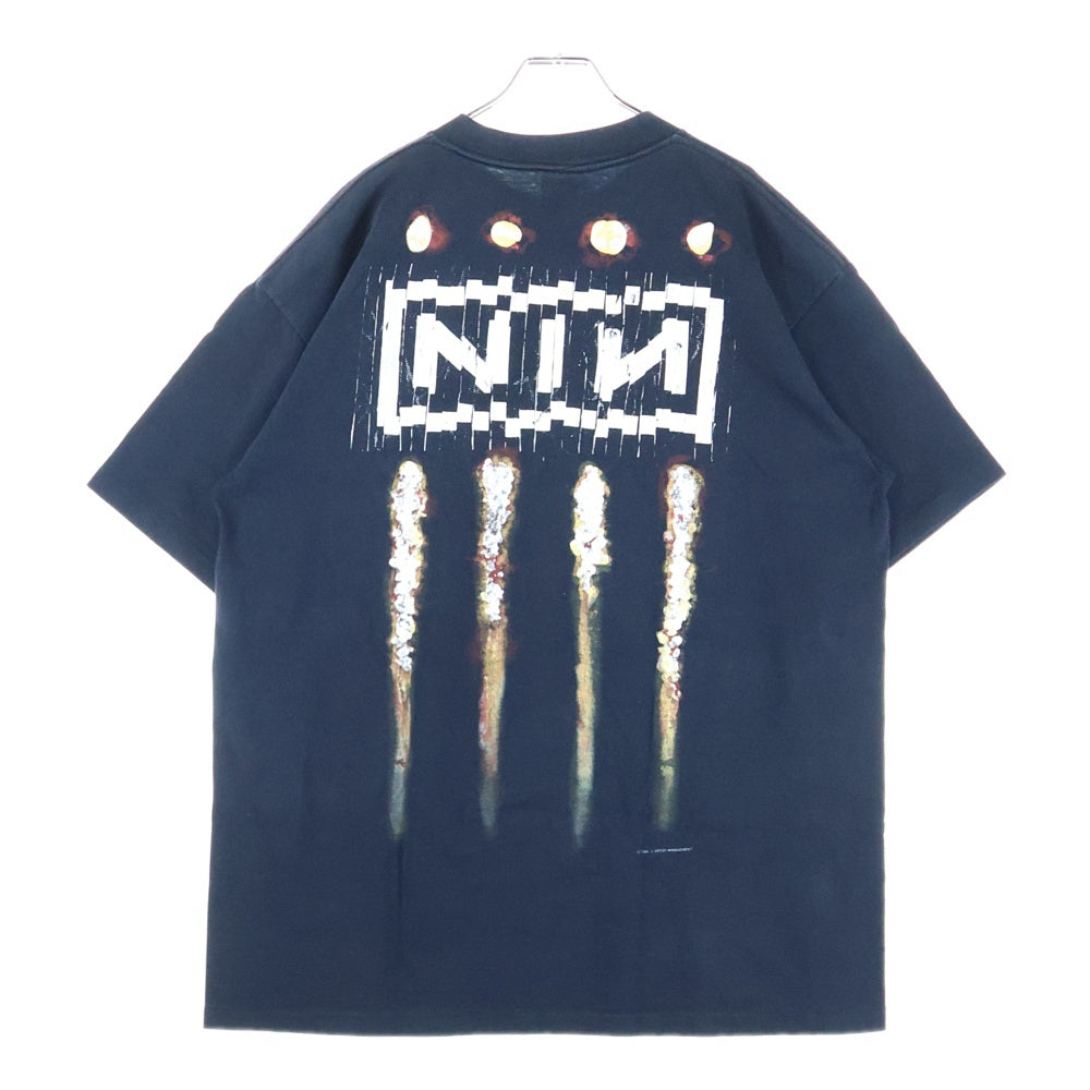 VINTAGE(ヴィンテージ) 90s NINE INCH NAILS THE DOWNWARD SPIRAL SHREDDER ナインインチネイルズ ダウンワードスパイラル シュレッダー 半袖Tシャツ ブラック