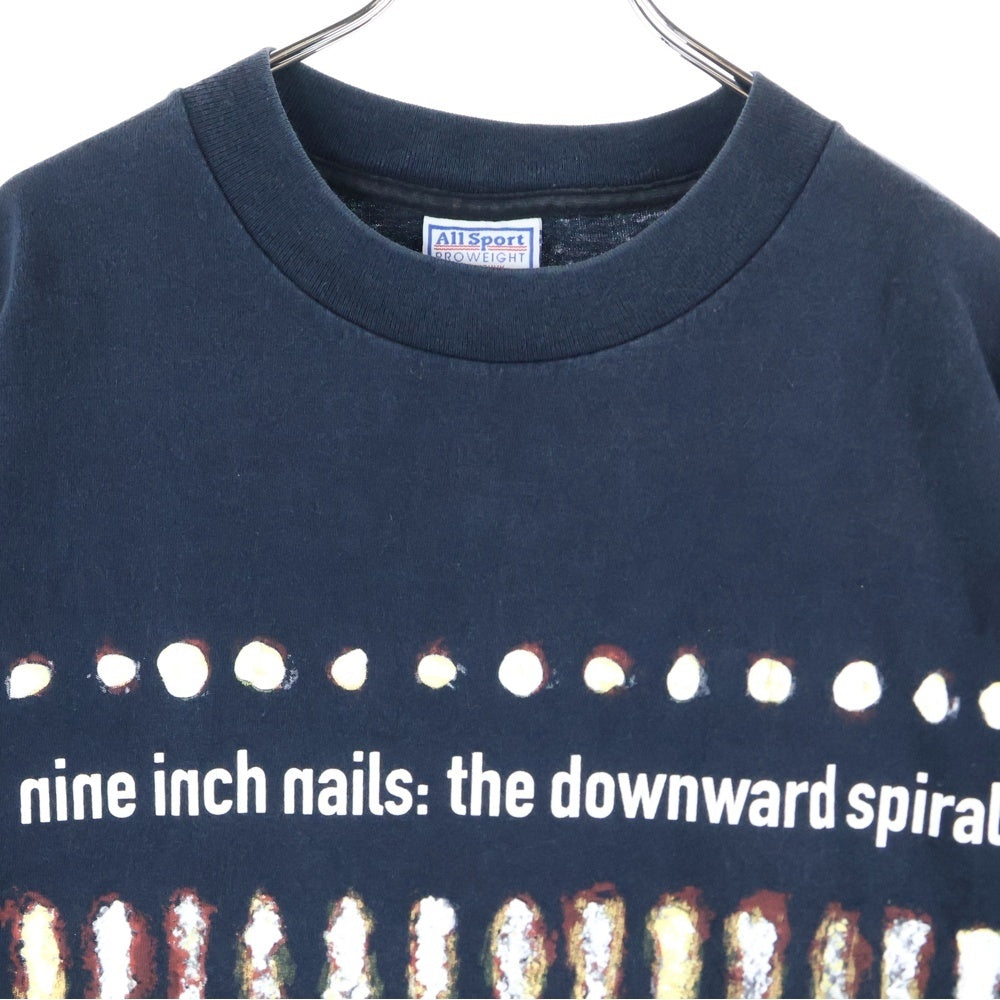 VINTAGE(ヴィンテージ) 90s NINE INCH NAILS THE DOWNWARD SPIRAL SHREDDER ナインインチネイルズ ダウンワードスパイラル シュレッダー 半袖Tシャツ ブラック