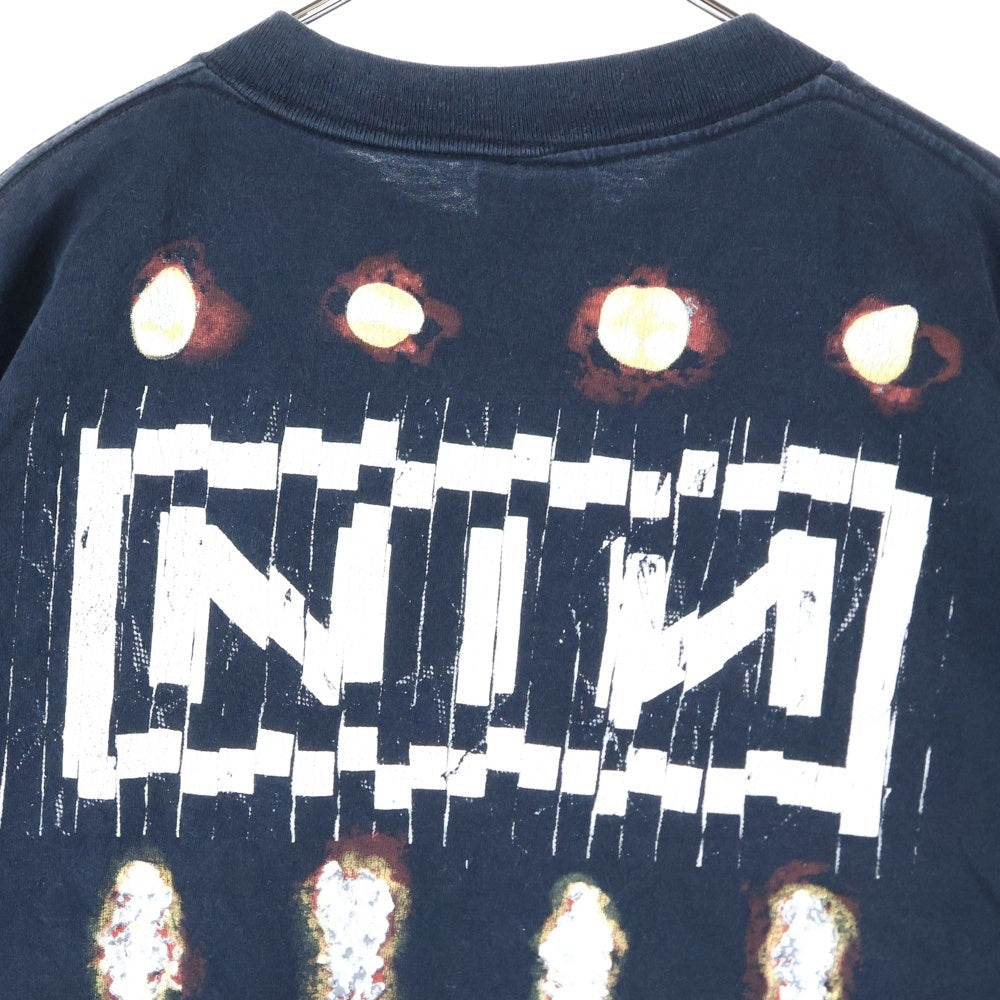VINTAGE(ヴィンテージ) 90s NINE INCH NAILS THE DOWNWARD SPIRAL SHREDDER ナインインチネイルズ ダウンワードスパイラル シュレッダー 半袖Tシャツ ブラック