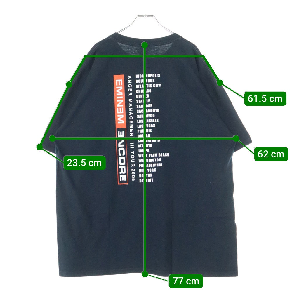 VINTAGE(ヴィンテージ) 00s EMINEM ANGER MANAGEMENT TOUR 2005 Tee エミネム アングリーマネジメント ツアー 半袖Tシャツ ブラック