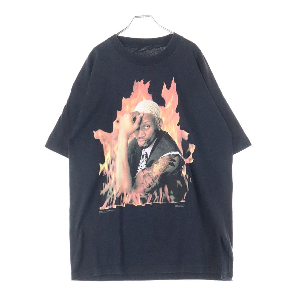 VINTAGE(ヴィンテージ) 90s DENNIS RODMAN デニス ロッドマン プリント 半袖Tシャツ カットソー ブラック