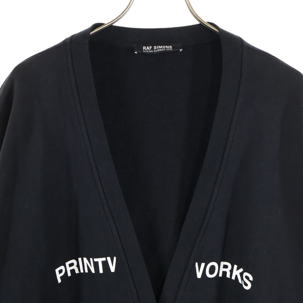 RAF SIMONS(ラフシモンズ) 23SS Tour Cardigan ツアー カーディガン フロントプリント ブラック 222-M178 19004-0099