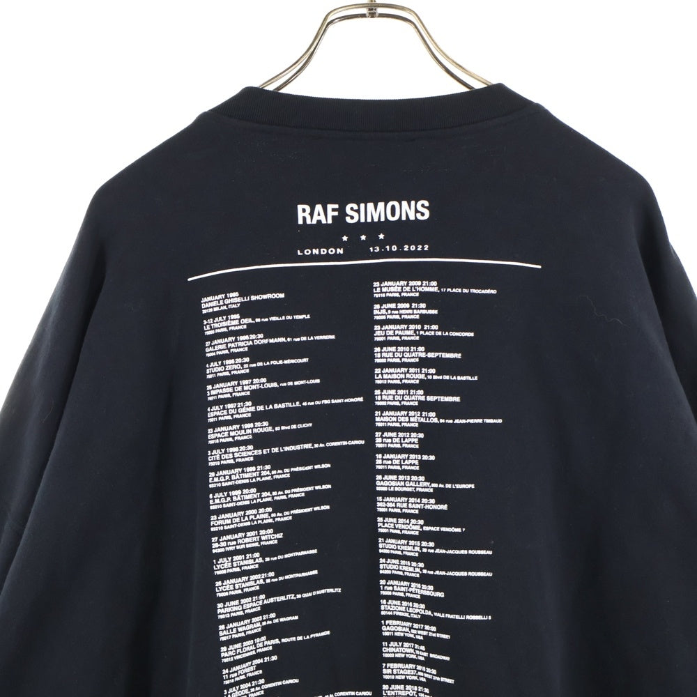 RAF SIMONS(ラフシモンズ) 23SS Tour Cardigan ツアー カーディガン フロントプリント ブラック 222-M178 19004-0099