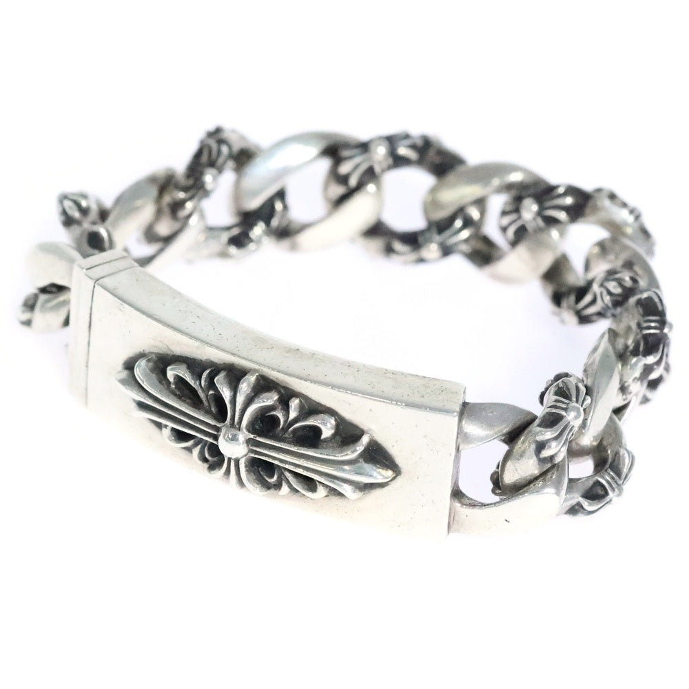 CHROME HEARTS(クロムハーツ) ID FLORAL CRS フローラルクロスIDファンシーリンク ブレスレット 11LINK シルバー