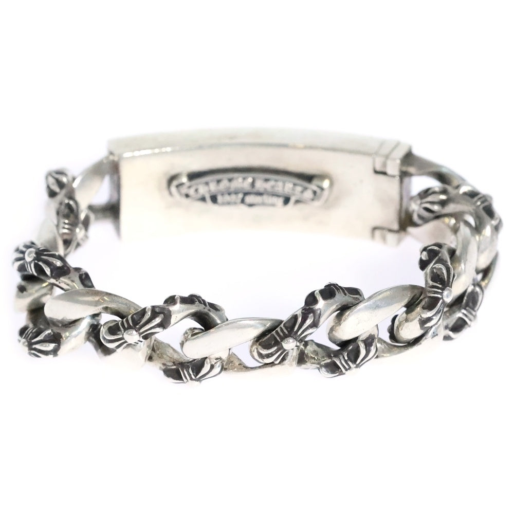 CHROME HEARTS(クロムハーツ) ID FLORAL CRS フローラルクロスIDファンシーリンク ブレスレット 11LINK シルバー