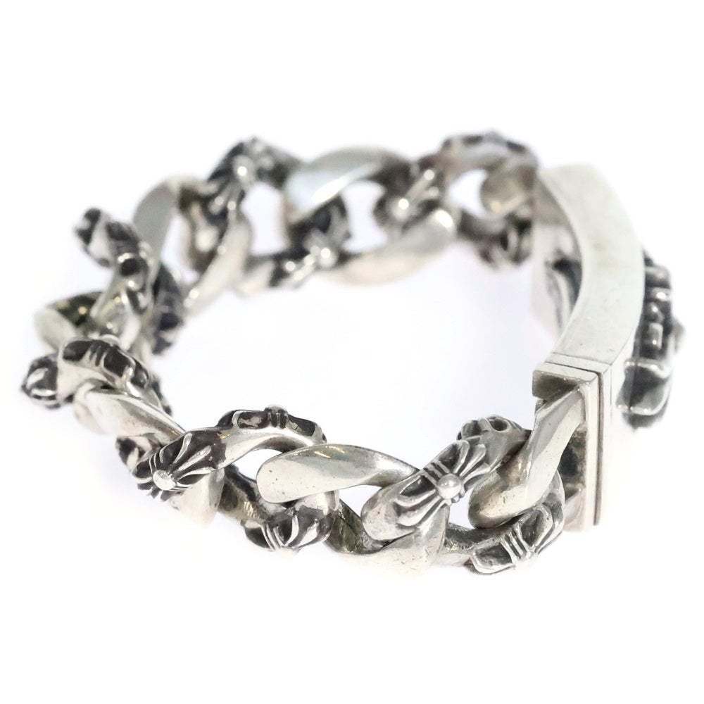 CHROME HEARTS(クロムハーツ) ID FLORAL CRS フローラルクロスIDファンシーリンク ブレスレット 11LINK シルバー