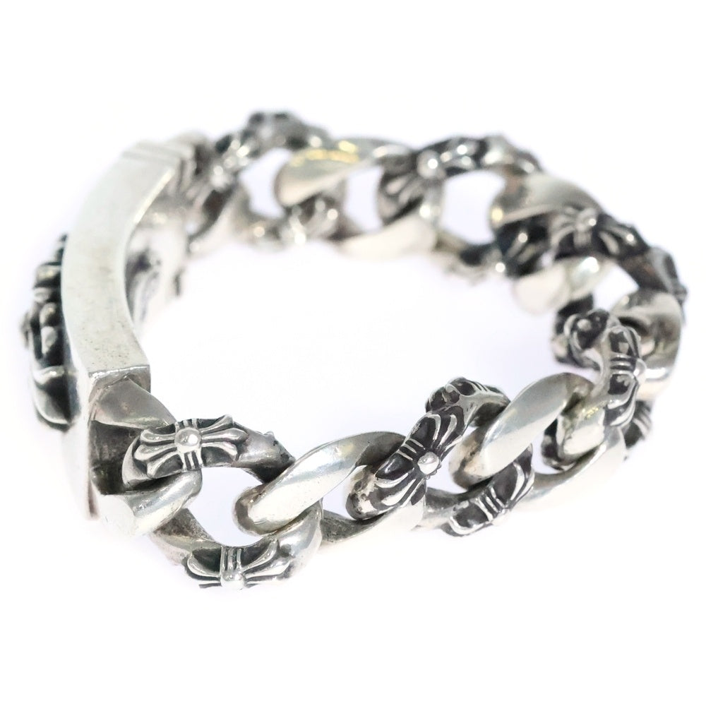 CHROME HEARTS(クロムハーツ) ID FLORAL CRS フローラルクロスIDファンシーリンク ブレスレット 11LINK シルバー