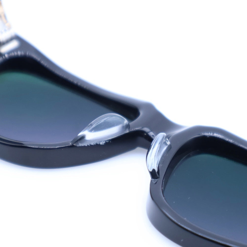 CHROME HEARTS(クロムハーツ) BOX-OFFICER BK-18KGP ダガーテンプル装飾 デモレンズ ブラックフレーム サングラス アイウェア 眼鏡 ブラック/ゴールド