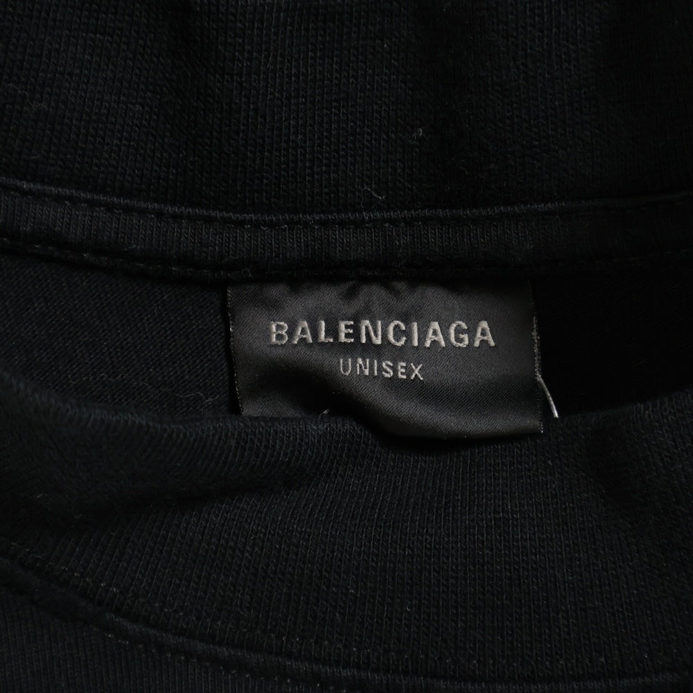 BALENCIAGA(バレンシアガ) 24SS Super Medium Fit Tee スーパー ミディアム フィット 半袖Tシャツ カットソー ブラック 764235 TPVU6