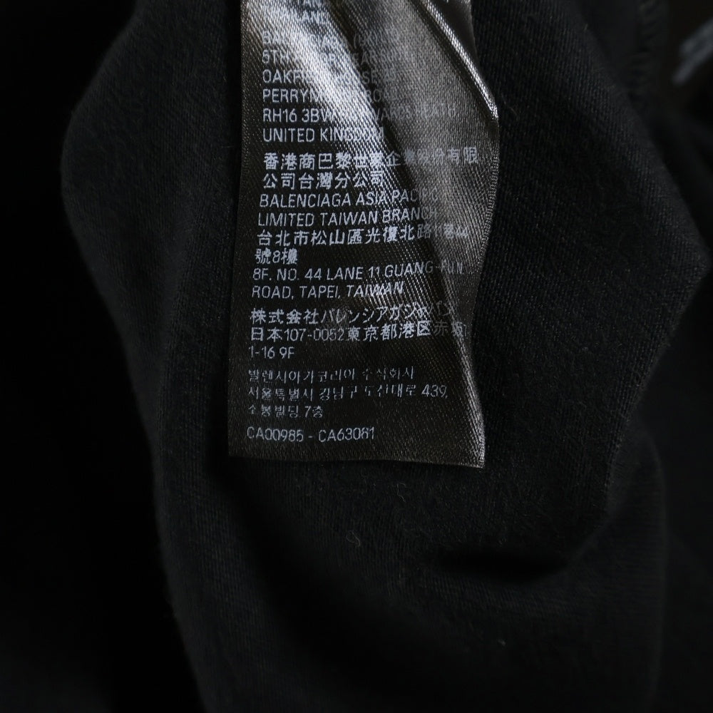 BALENCIAGA(バレンシアガ) 24SS Super Medium Fit Tee スーパー ミディアム フィット 半袖Tシャツ カットソー ブラック 764235 TPVU6