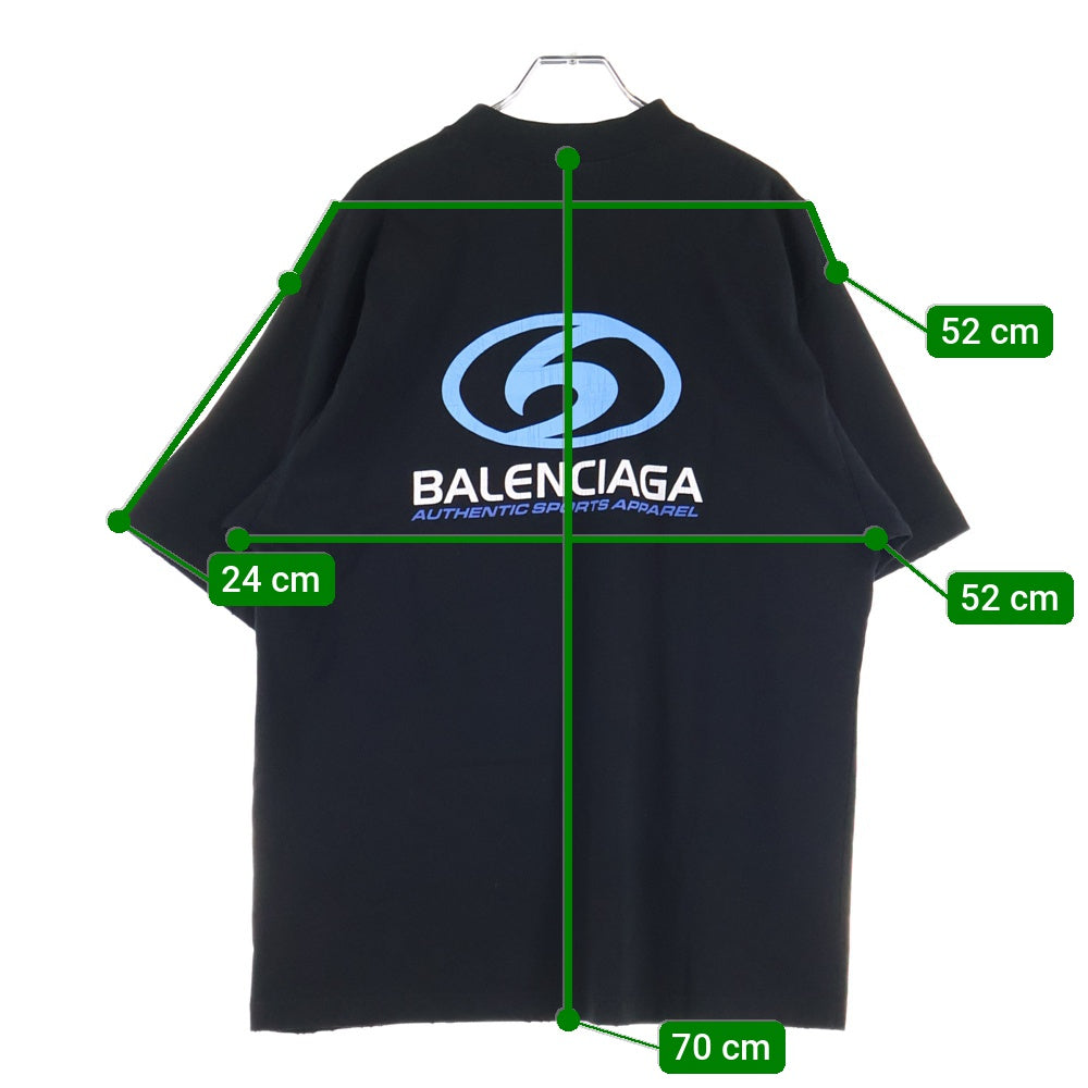 BALENCIAGA(バレンシアガ) 24SS Super Medium Fit Tee スーパー ミディアム フィット 半袖Tシャツ カットソー ブラック 764235 TPVU6