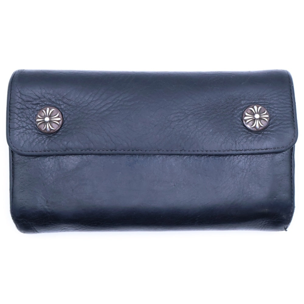 CHROME HEARTS(クロムハーツ) WAVE ウェーブ レザーウォレット 財布 ブラック BCA374