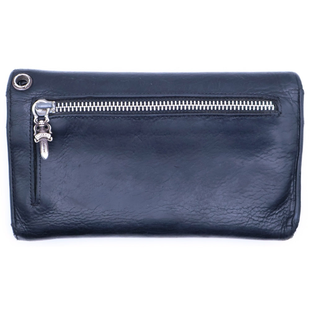 CHROME HEARTS(クロムハーツ) WAVE ウェーブ レザーウォレット 財布 ブラック BCA374