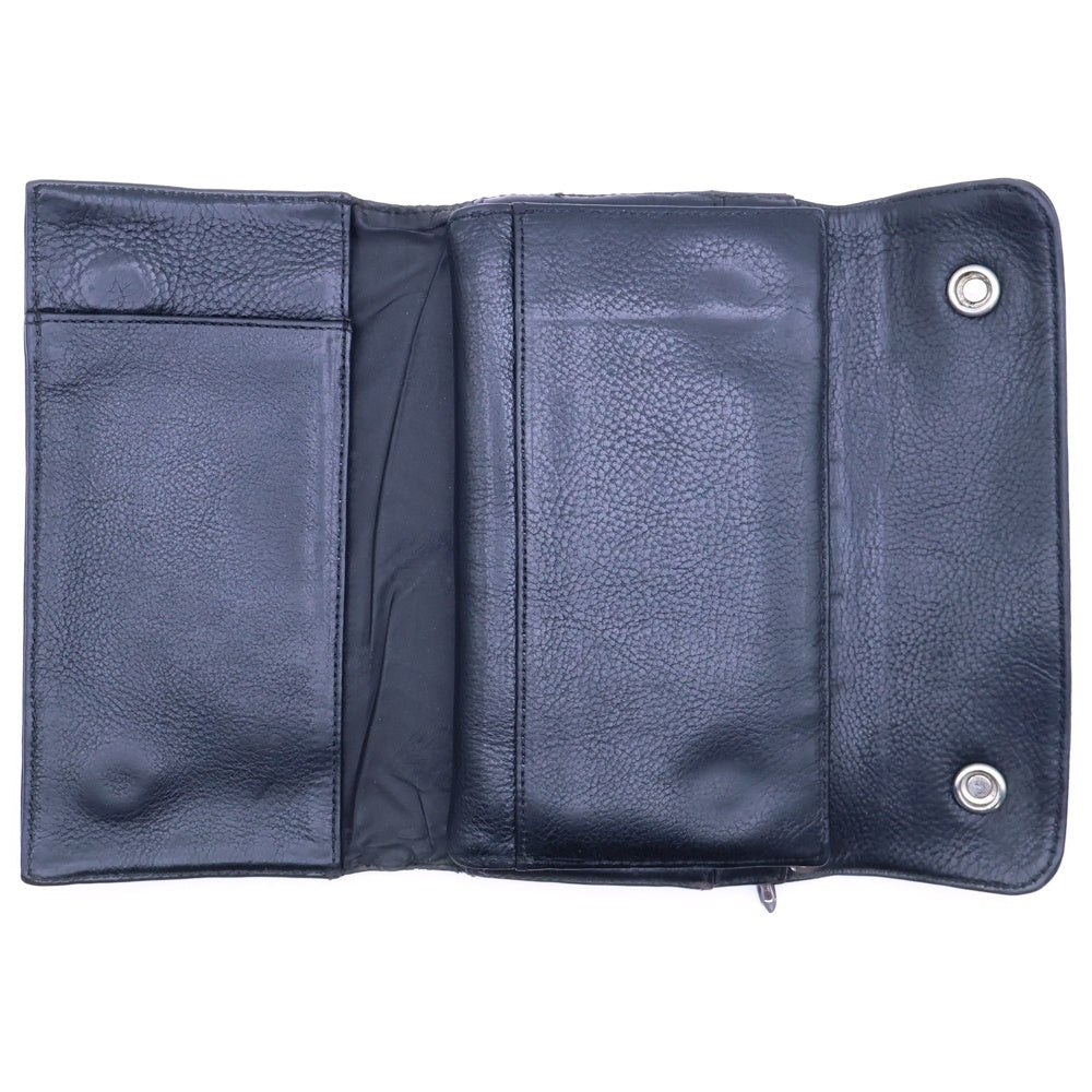 CHROME HEARTS(クロムハーツ) WAVE ウェーブ レザーウォレット 財布 ブラック BCA374