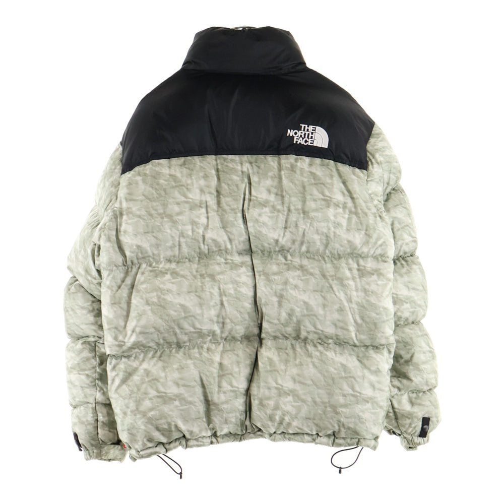SUPREME(シュプリーム) 19AW ×THE NORTH FACE Paper Print Nuptse Jacket ND91806I ザ ノースフェイス ペーパープリント ヌプシ ナイロン ダウンジャケット ブラック/グレー