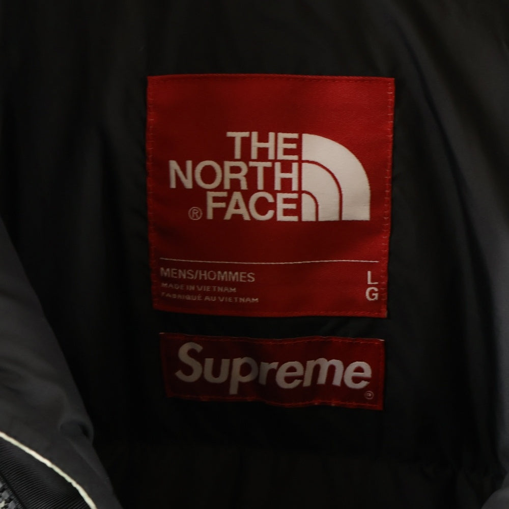 SUPREME(シュプリーム) 19AW ×THE NORTH FACE Paper Print Nuptse Jacket ND91806I ザ ノースフェイス ペーパープリント ヌプシ ナイロン ダウンジャケット ブラック/グレー