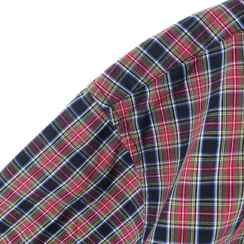 SUPREME(シュプリーム) 24SS Loose Fit Mini Plaid S/S Shirt 刺繍 半袖チェックシャツ レッド