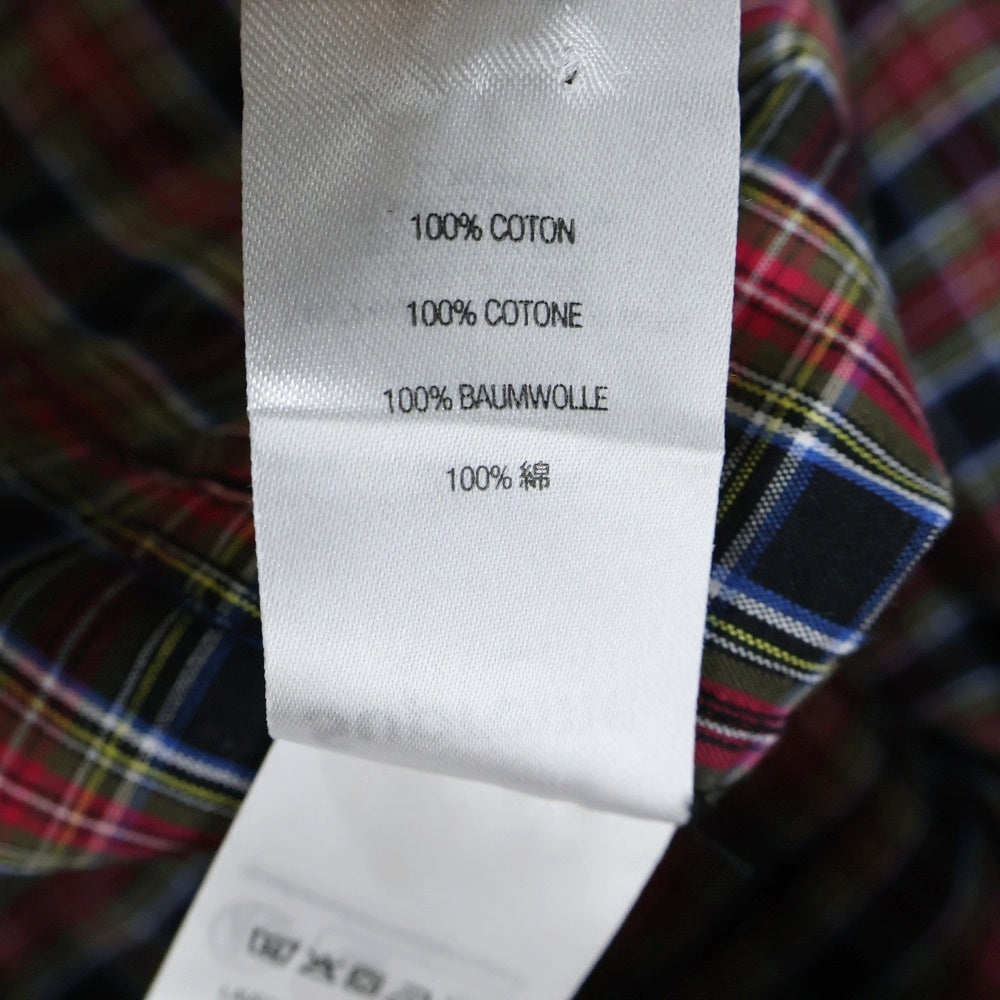 SUPREME(シュプリーム) 24SS Loose Fit Mini Plaid S/S Shirt 刺繍 半袖チェックシャツ レッド