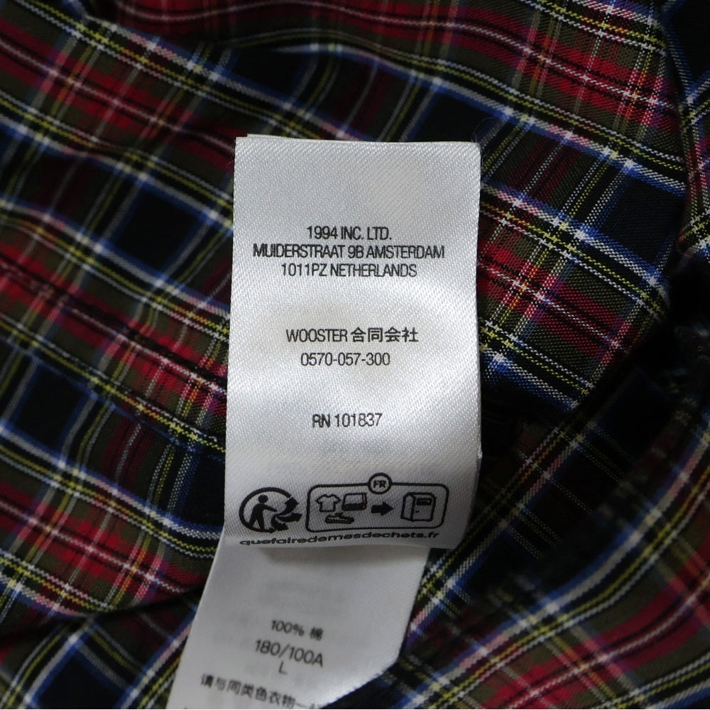 SUPREME(シュプリーム) 24SS Loose Fit Mini Plaid S/S Shirt 刺繍 半袖チェックシャツ レッド
