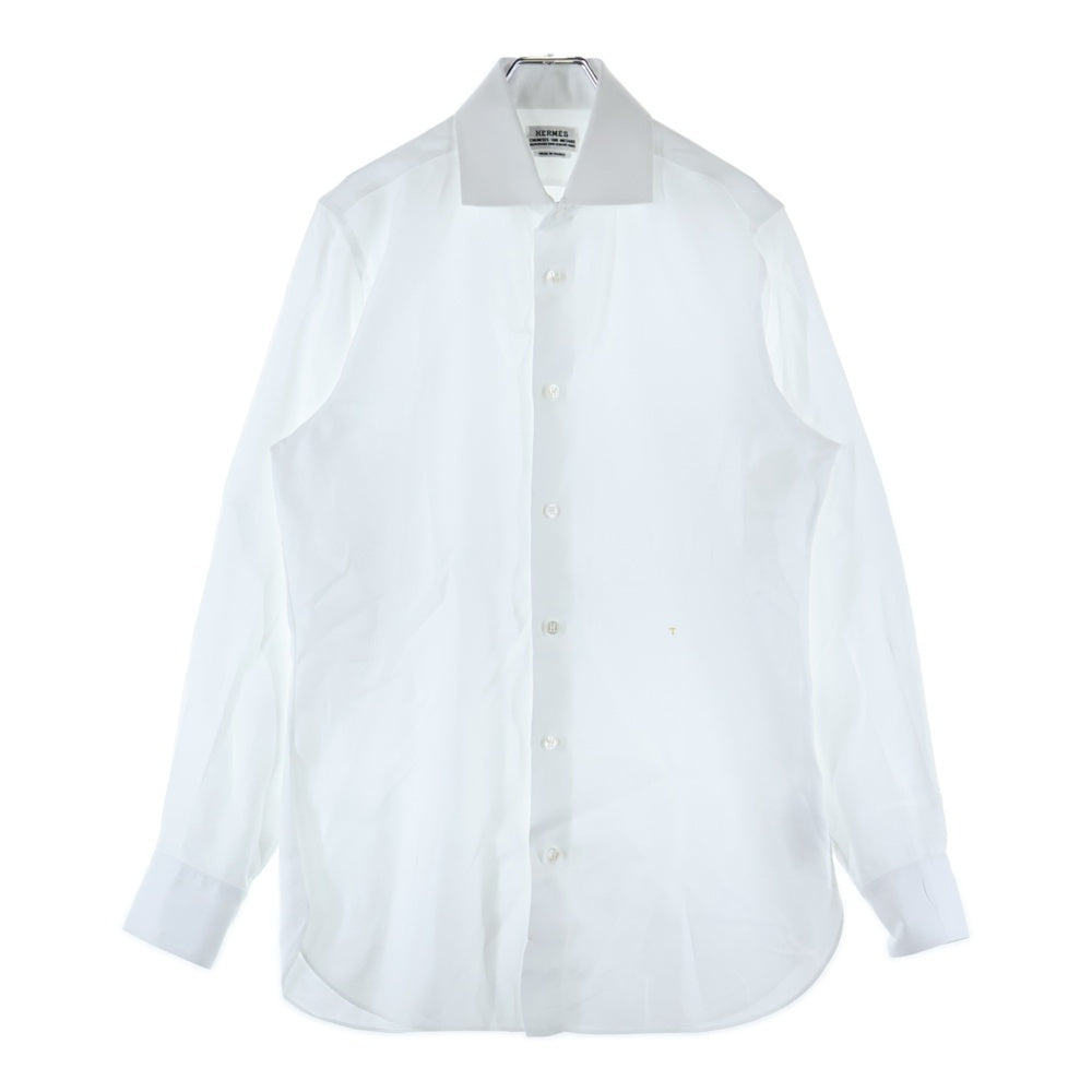 HERMES(エルメス) Shirt セリエボタン 長袖シャツ ホワイト