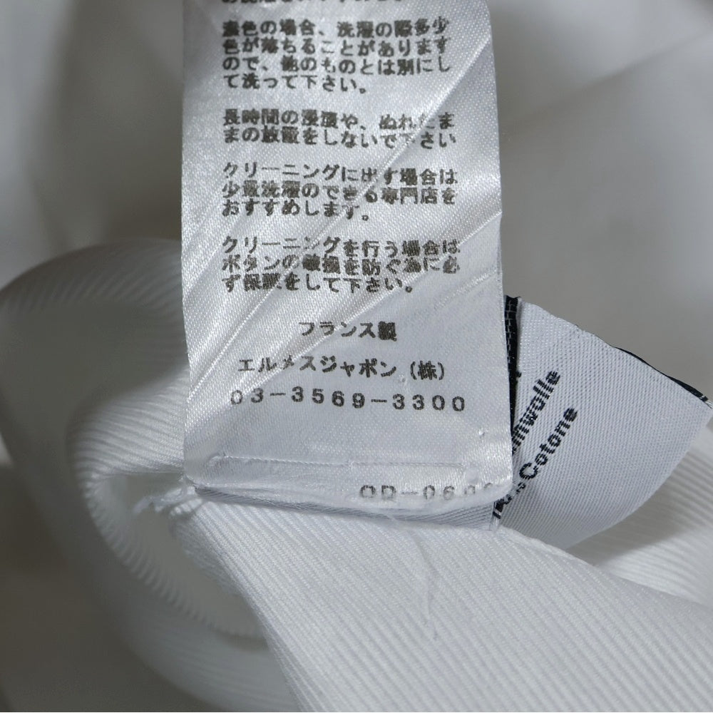 HERMES(エルメス) Shirt セリエボタン 長袖シャツ ホワイト