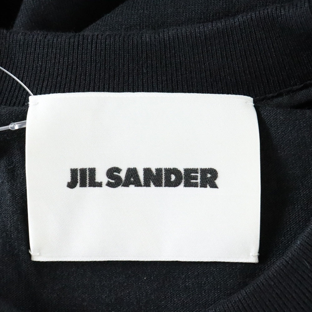 JIL SANDER(ジルサンダー) T-Shirt ロゴ刺繍 半袖Tシャツ ブラック KK JM BW 0117