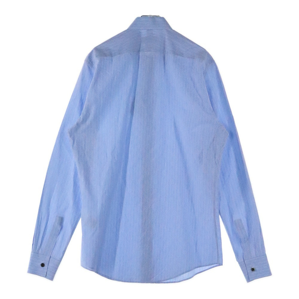 HERMES(エルメス) Shirt セリエボタン ストライプ長袖シャツ ブルー