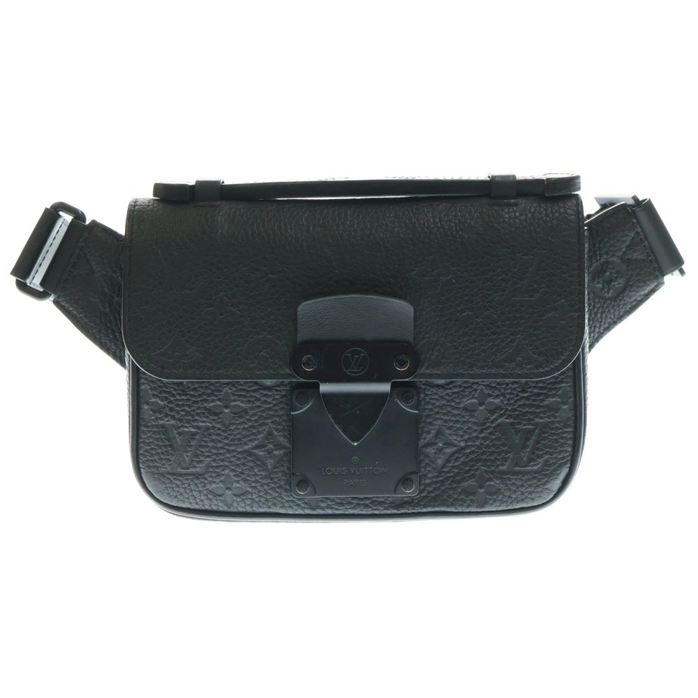 LOUIS VUITTON(ルイヴィトン) トリヨン モノグラム Sロック スリングバッグ レザーショルダーバッグ ブラック M58487