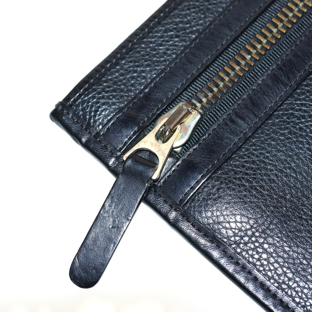 THOM BROWNE(トムブラウン) Lether Clutch Bag レザークラッチバッグ ブラック