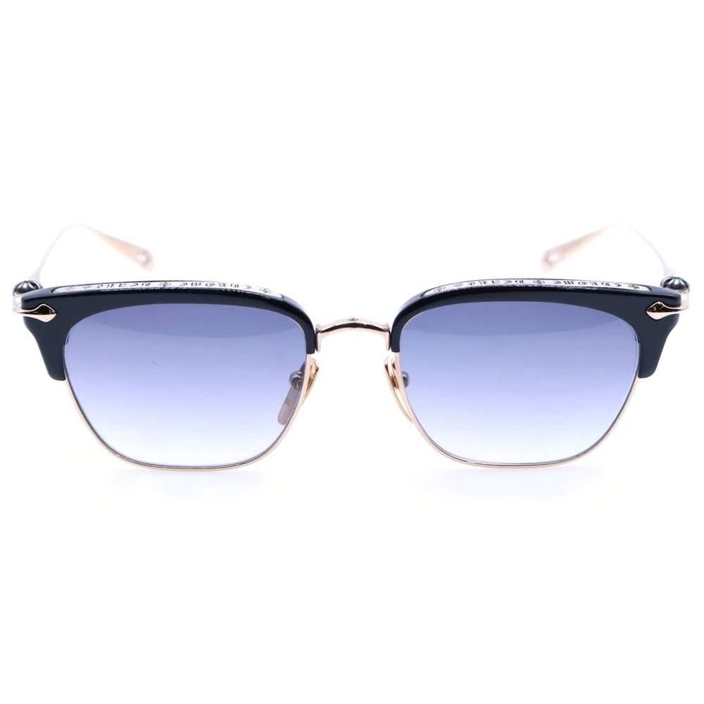 CHROME HEARTS(クロムハーツ) SLUNTRADICTION ウェリントンサングラス 眼鏡 アイウェア ブラック/ゴールド