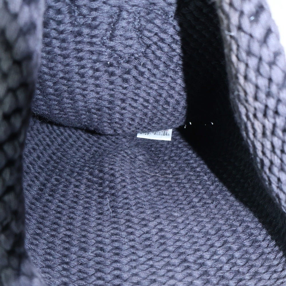 CHROME HEARTS(クロムハーツ) BEANIE クロスボールボタン クロスパッチ ビーニー ニット帽 帽子 ブラック
