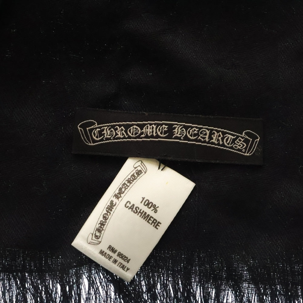 CHROME HEARTS(クロムハーツ) CH SCARF CASHMERE カシミヤ 大判スカーフ ストール ブラック