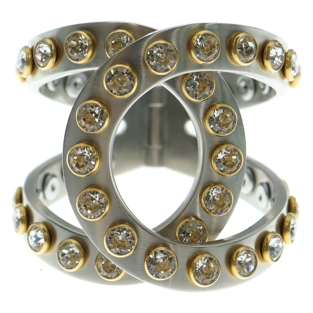 CHANEL(シャネル) CC ステンレス カフ ブレスレット シルバー