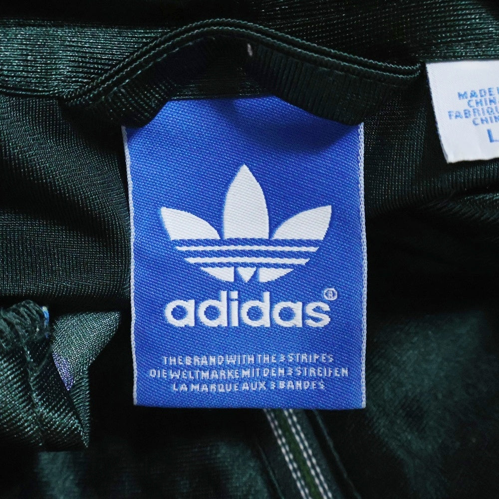 adidas(アディダス) ロゴ総柄 ナイロントラックジャケット グリーン