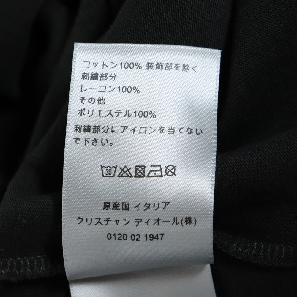 DIOR(ディオール) ×ALEX FOXTON 20SS Flour Tee アレックスフォックストン フラワーパッチ 半袖Tシャツ ブラック 943J605D0554