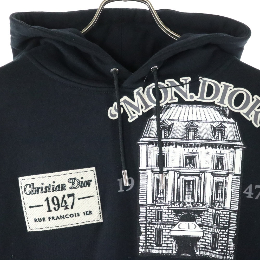 DIOR(ディオール) 20SS Archive Patch Hoodie アーカイブパッチ プルオーバースウェットパーカー ブラック 013J605B0531