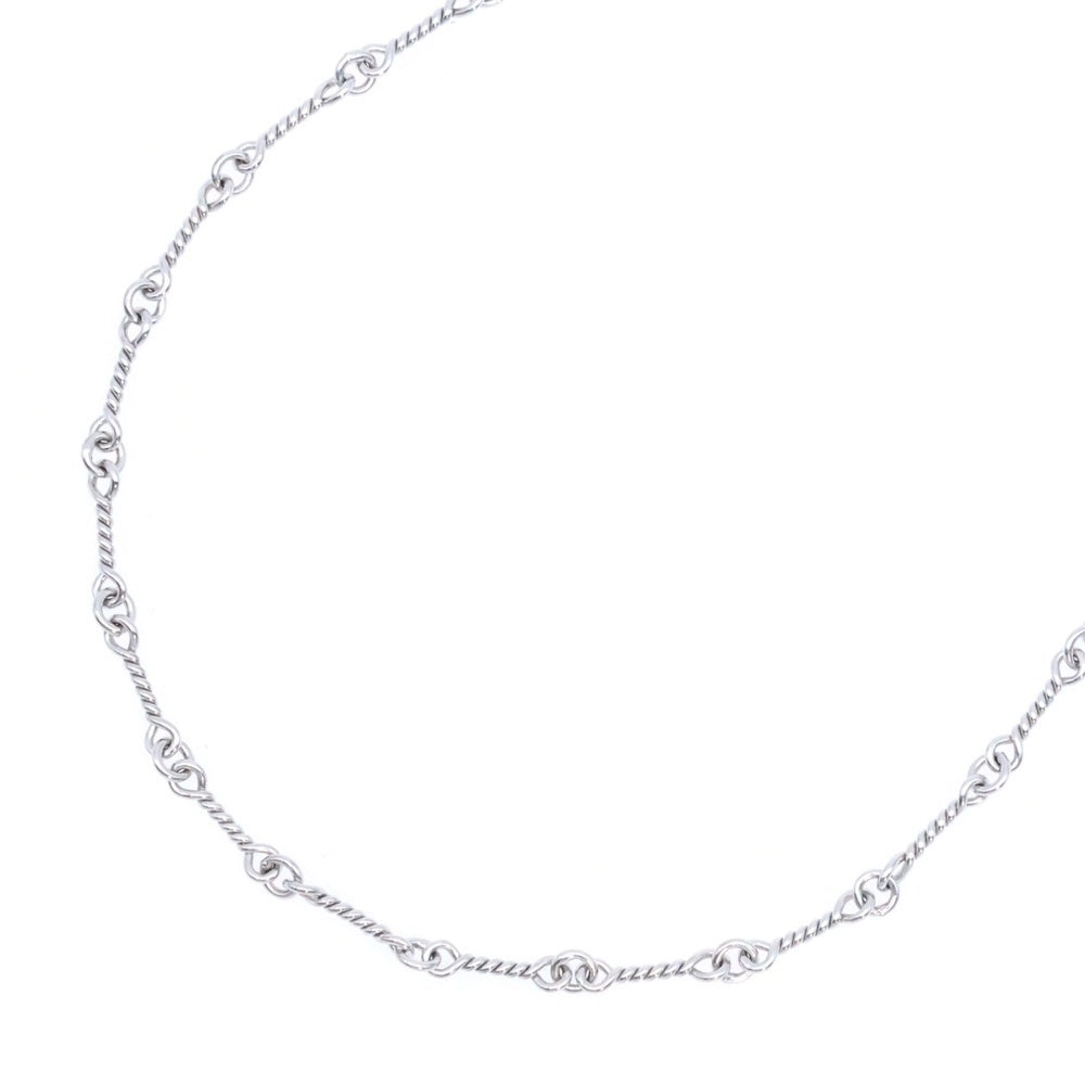 CHROME HEARTS(クロムハーツ) 18KWG NECKCHAIN T18 ツイストチェーンネックレス 18inch ホワイトゴールド BCA002