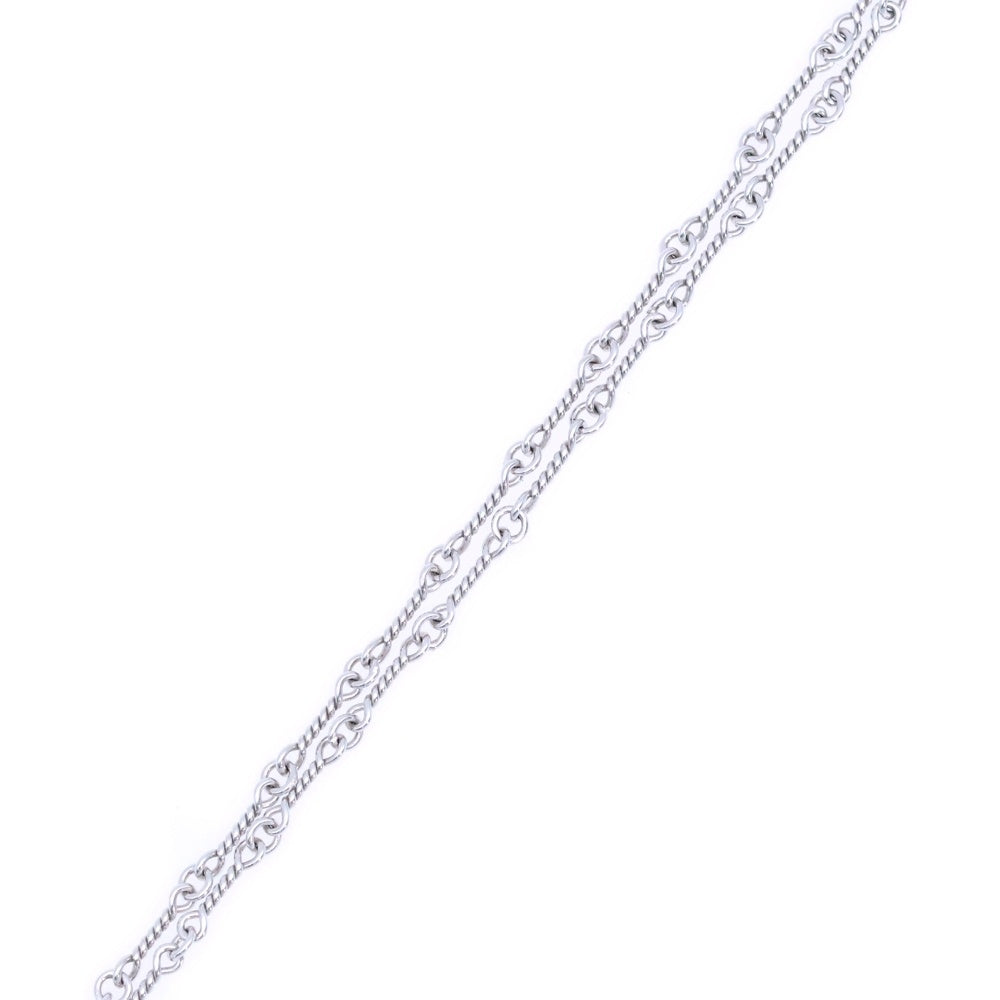 CHROME HEARTS(クロムハーツ) 18KWG NECKCHAIN T18 ツイストチェーンネックレス 18inch ホワイトゴールド BCA002