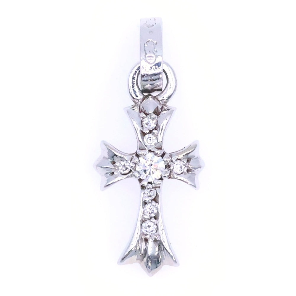 CHROME HEARTS(クロムハーツ) 18KWG CRS BBYFAT P/DIA ベイビーファットクロス PAVEダイヤ ペンダントトップ ホワイトゴールド BCA006