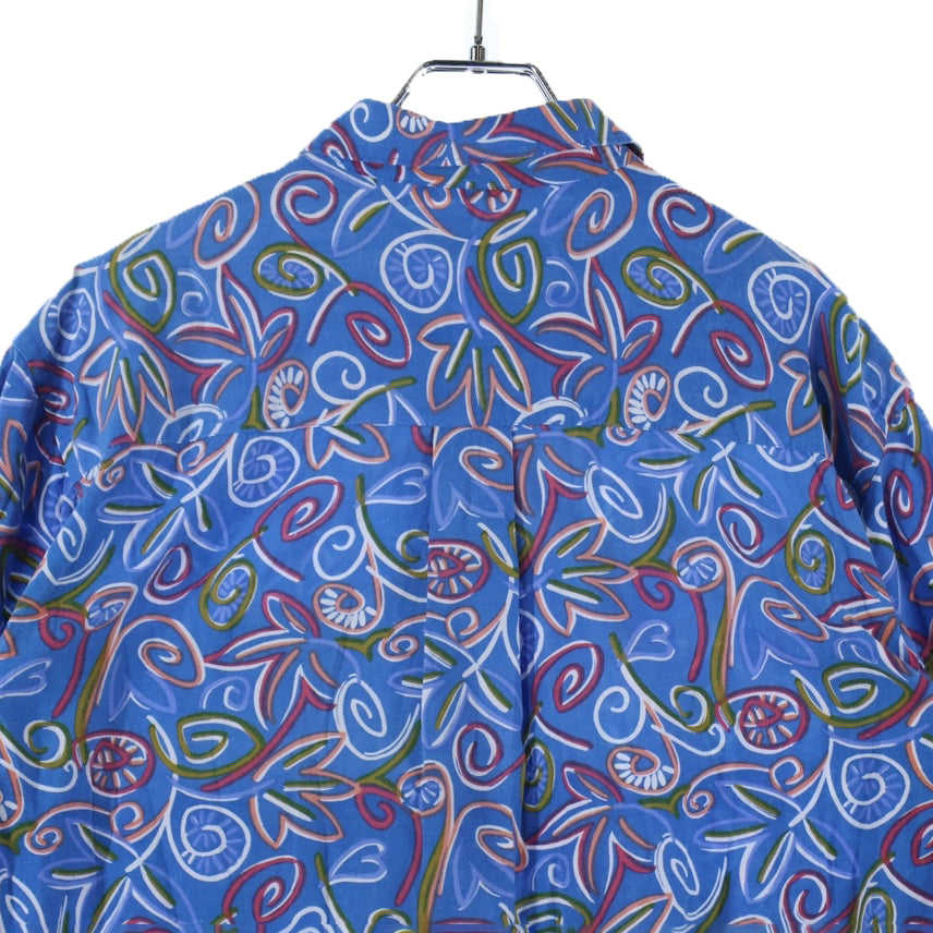 Christian Dior(クリスチャンディオール) ALOHA SHIRTS アロハ 開襟 半袖シャツ ブルー