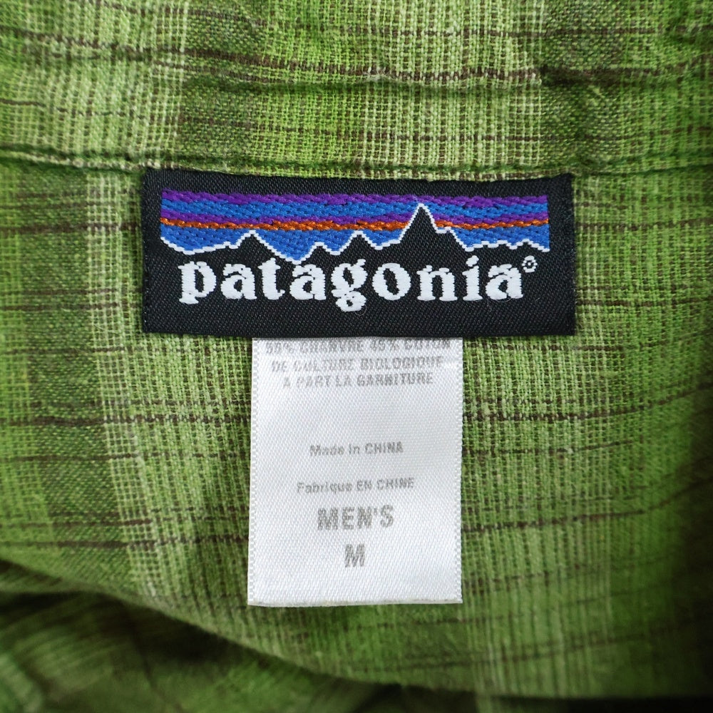 PATAGONIA(パタゴニア) CHECK SHIRTS チェック 開襟 半袖シャツ グリーン