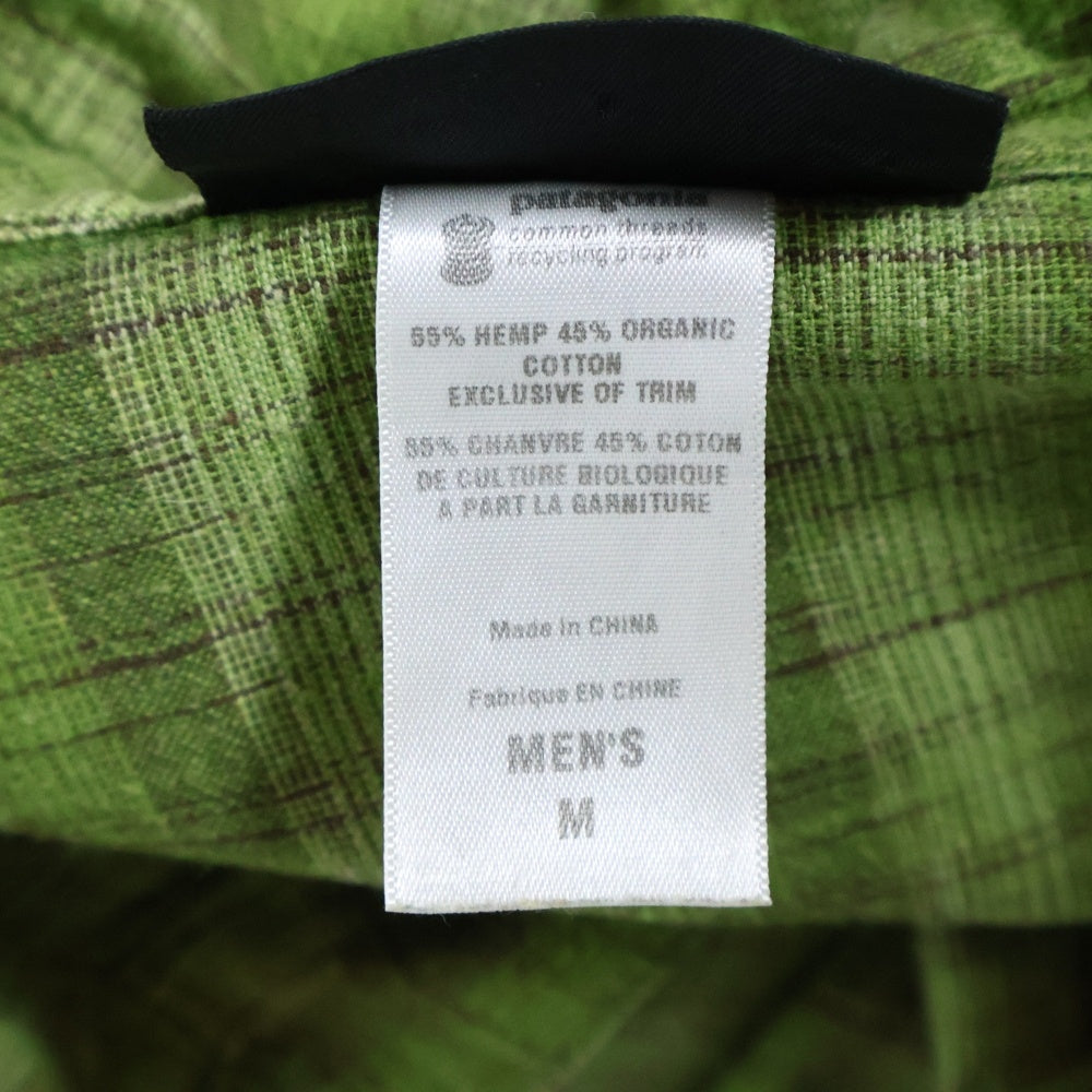 PATAGONIA(パタゴニア) CHECK SHIRTS チェック 開襟 半袖シャツ グリーン