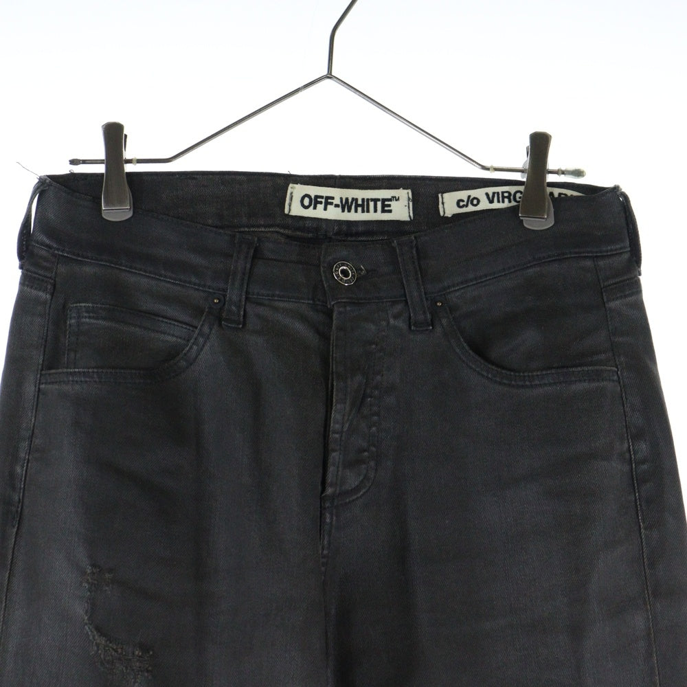 OFF-WHITE(オフホワイト) 16AW Denim Pants コーティング加工 デニムパンツ グレー