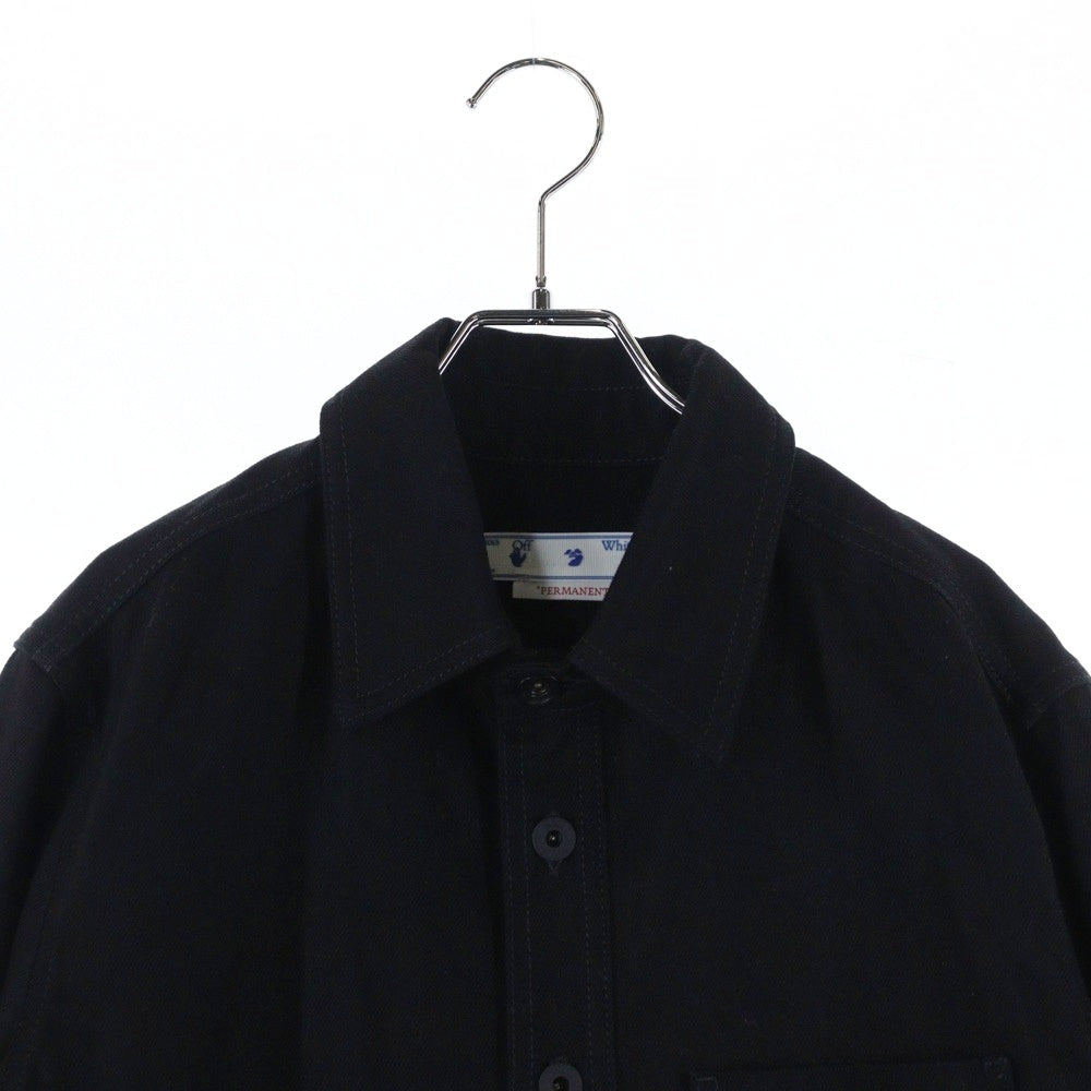 OFF-WHITE(オフホワイト) 22AW Single Arrow Denim Shirt 長袖デニムシャツ ブラック OMYD027C99DEN002