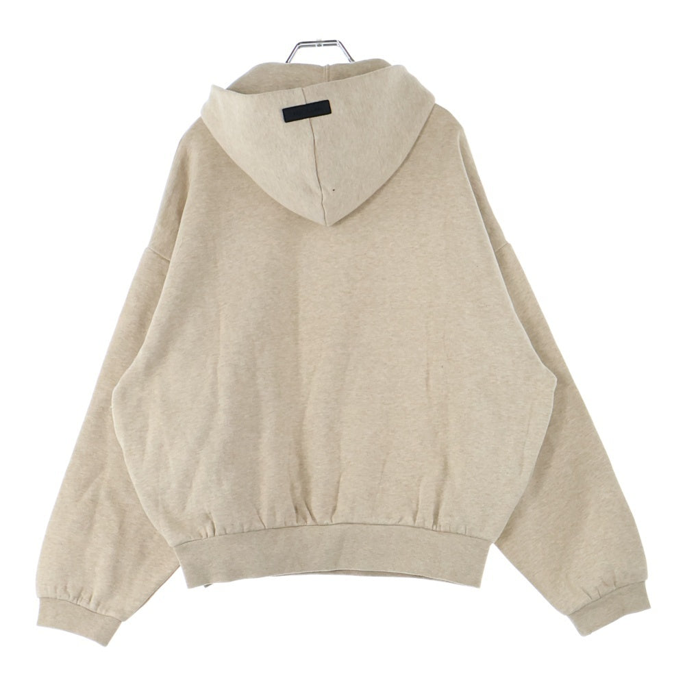FEAR OF GOD ESSENTIALS(フィアオブゴッド エッセンシャルズ) HOODIE ラバーロゴ プルオーバースウェットパーカー フーディー ベージュ