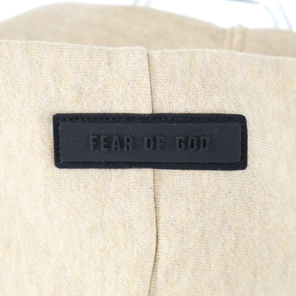 FEAR OF GOD ESSENTIALS(フィアオブゴッド エッセンシャルズ) HOODIE ラバーロゴ プルオーバースウェットパーカー フーディー ベージュ