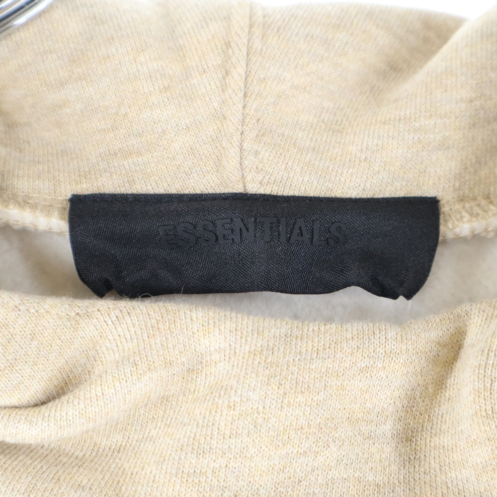 FEAR OF GOD ESSENTIALS(フィアオブゴッド エッセンシャルズ) HOODIE ラバーロゴ プルオーバースウェットパーカー フーディー ベージュ