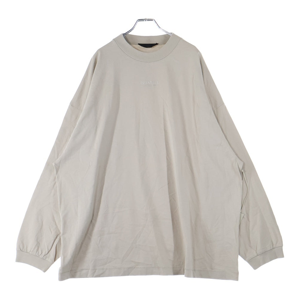 FEAR OF GOD ESSENTIALS(フィアオブゴッド エッセンシャルズ) L/S T-SHIRT ラバーロゴ 長袖Tシャツ ロンT ベージュ